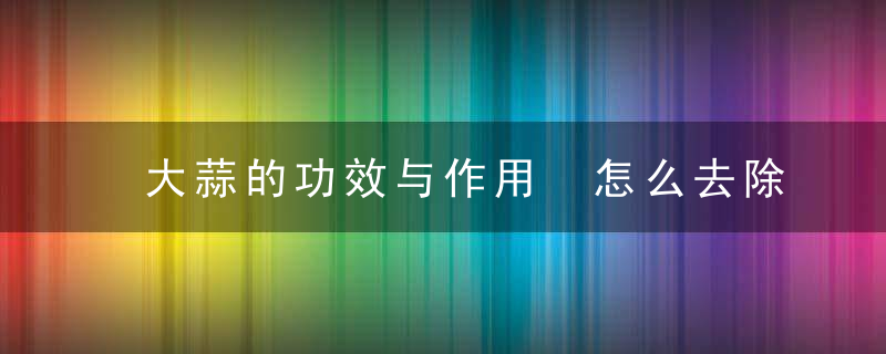 大蒜的功效与作用 怎么去除口里的蒜味呢